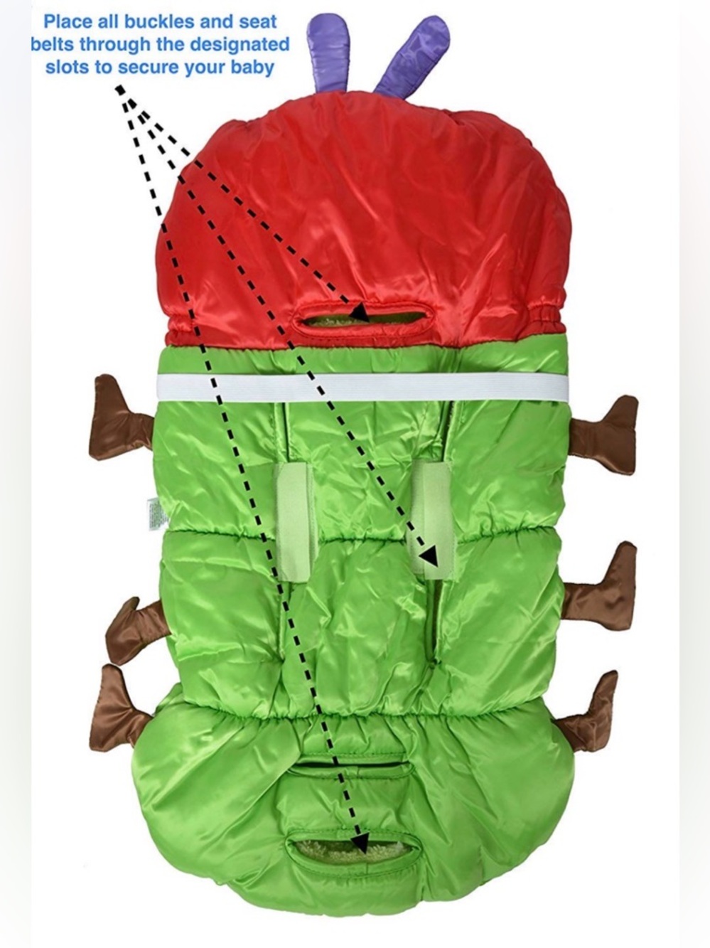 The Hungry Caterpillar by Eric Carle baby bunting - Picture 3 of 5